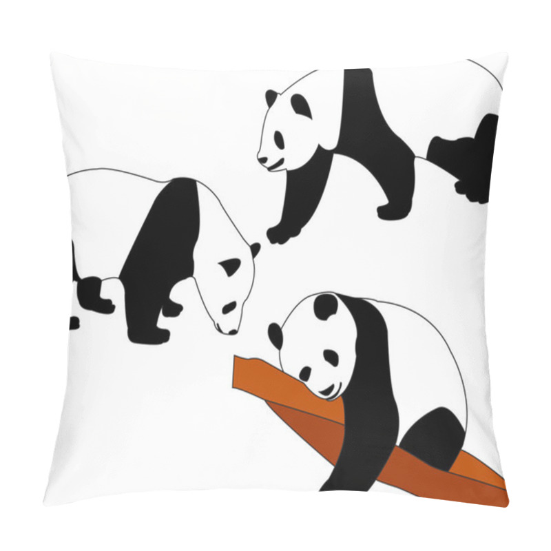 Personality  Panda Bears Pillow Covers