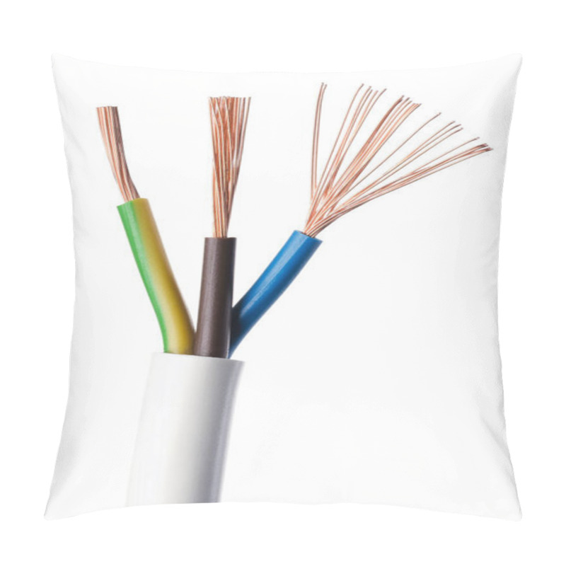 Personality  Electrical Power Cable IEC Standard Over White Pillow Covers