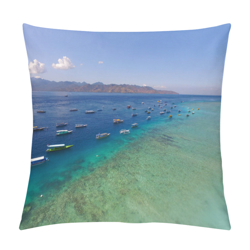 Personality  Aerial Summer Beach Holiday, Paradise Tropical Hidden Isolated Sandy Beach Pillow Covers