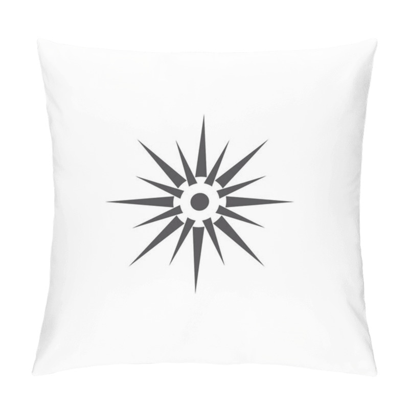 Personality  Sharp Thorn Ball Metal Simple 3d Flat Symbol Icon Vector  Pillow Covers