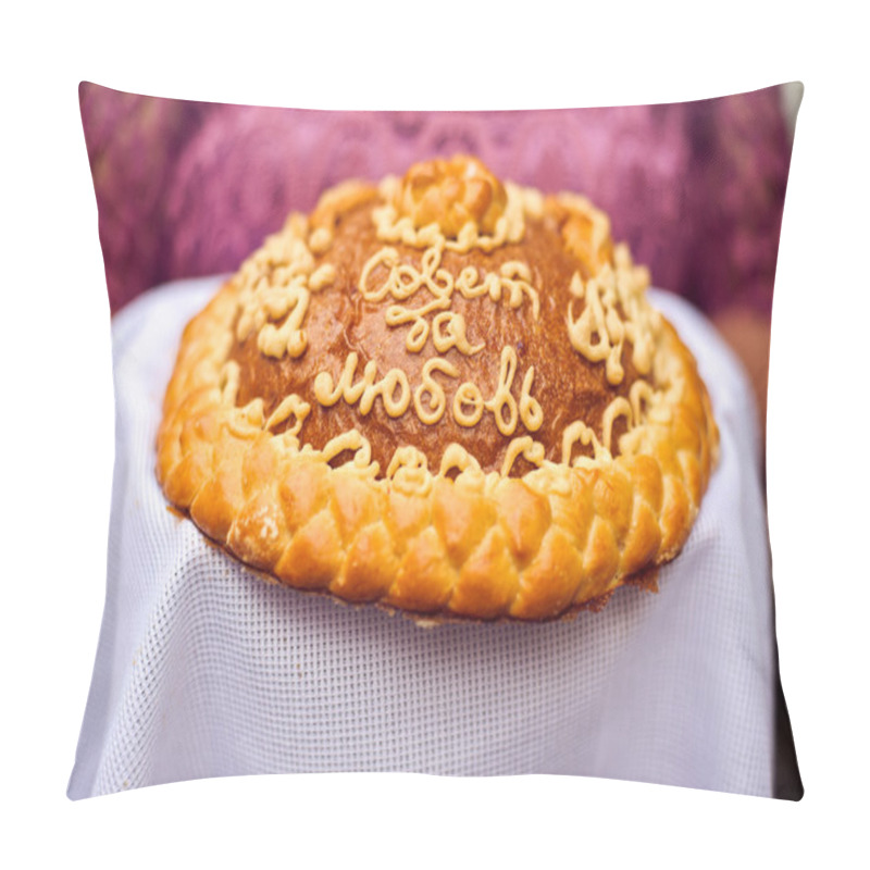 Personality  A Traditional Ritual Of Offering Bread And Salt To A Welcome Guest. Pillow Covers