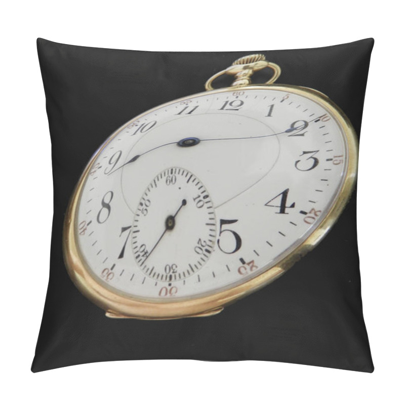 Personality  Time Distortion As Expressed By A Melting Clock Face On Black Ba Pillow Covers