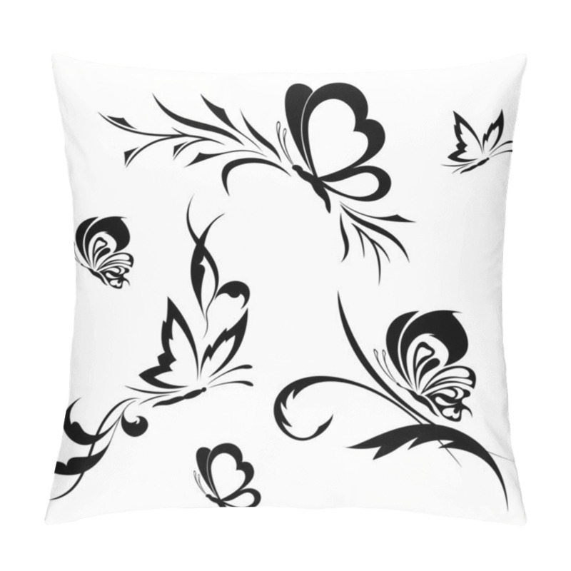 Personality  Butterflies With A Flower Pattern Pillow Covers