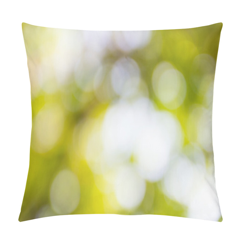 Personality  Natural Outdoors Bokeh Background In Green And Yellow Tones Pillow Covers