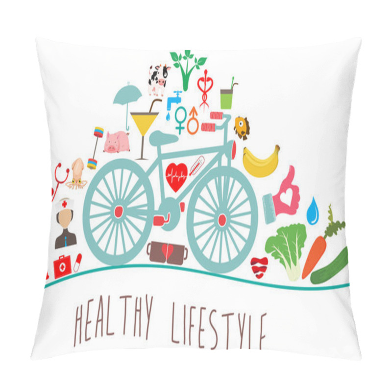 Personality  Healthy Lifestyle Background Pillow Covers