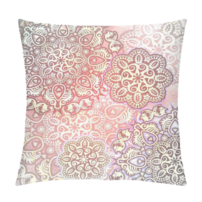 Personality  Pale Floral Design On Shabby Background Pillow Covers