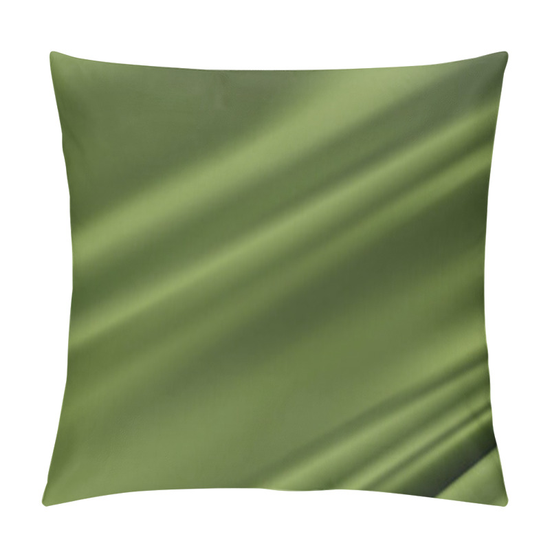 Personality  Abstract Green Silk Vector Background. Luxury Green Cloth Or Liquid Wave. Olive Green Fabric Texture Background.  Cloth Soft Wave. Creases Of Satin, Silk, And Smooth Elegant Cotton. Pillow Covers