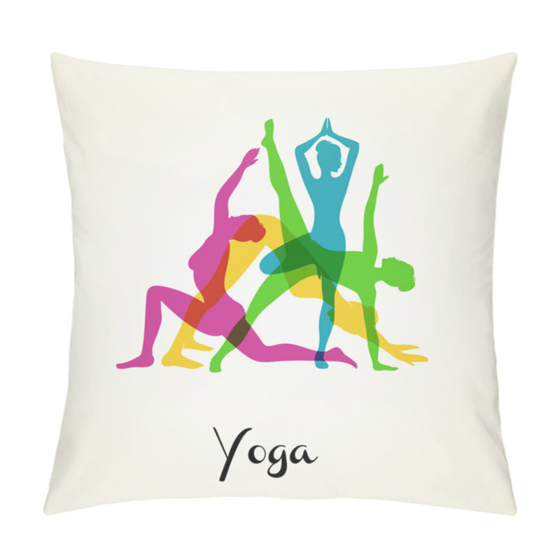 Personality  Yoga Poses Silhouette Pillow Covers