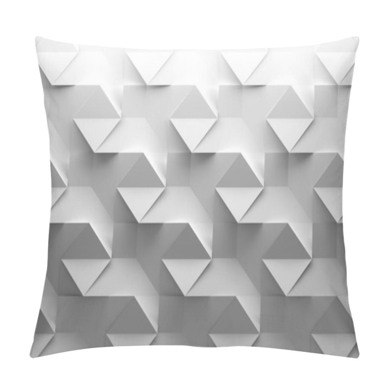 Personality  White Pattern With Folded Squares Pillow Covers