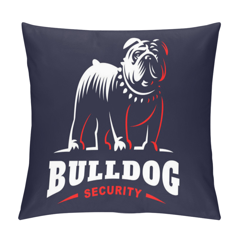 Personality  Bulldog Logo - Vector Illustration, Emblem Pillow Covers