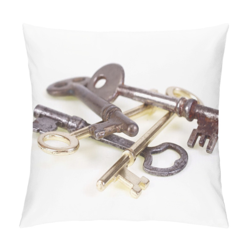 Personality  Pile Of Old Keys, Angled Pillow Covers