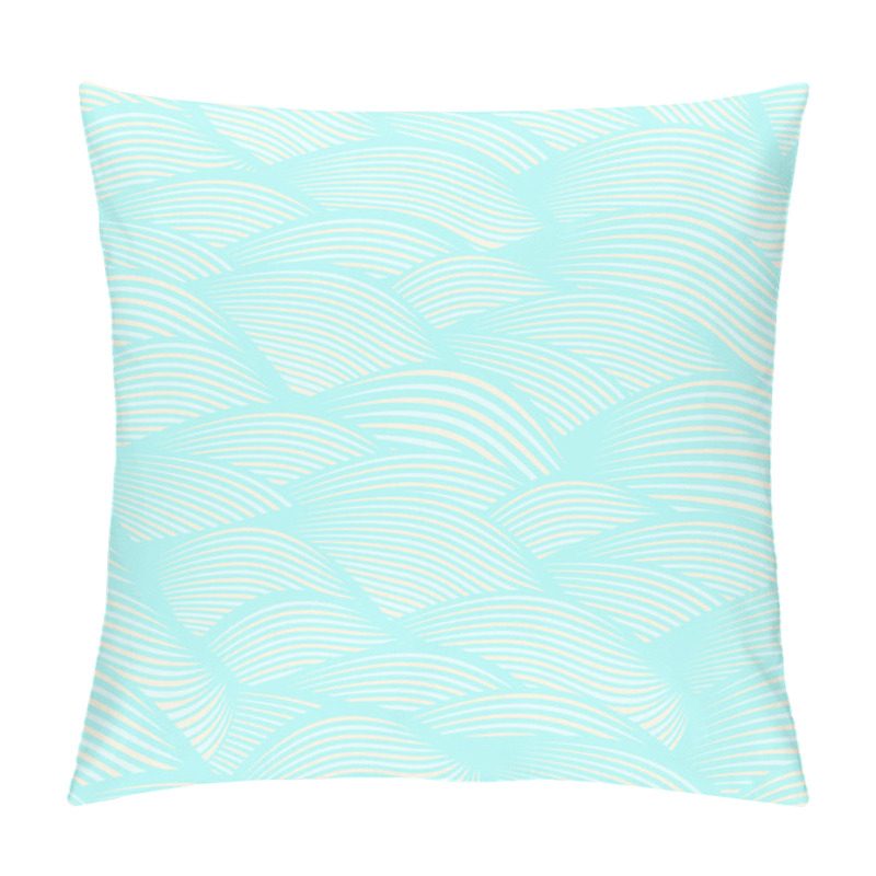 Personality  Waves Hand-drawn Seamless Pattern Pillow Covers