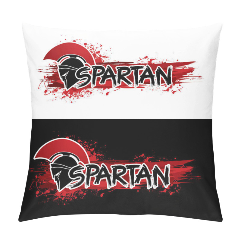 Personality  Spartan Text Designed With Helmet Pillow Covers