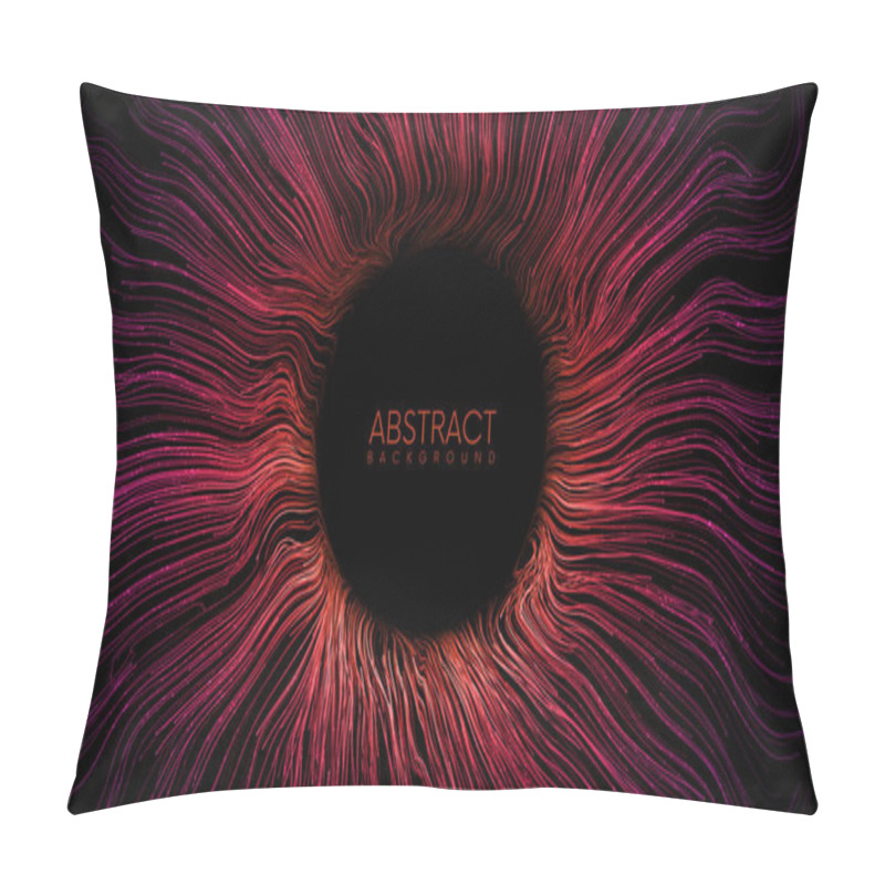 Personality  Colorful Abstract Eye Iris Or Magic Portal With Glowing Waved Lines And Sparks. Abstract Vector Background With Place For Your Content Pillow Covers