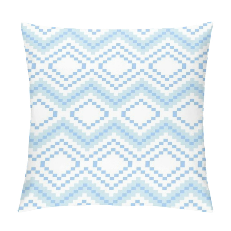 Personality  Ice Blue Argyle, Diamond Shape Seamless Pattern Background Suitable For Fashion Textile, Knitwear, Graphics Pillow Covers