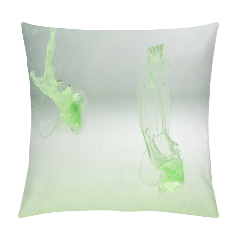 Personality  Used Plastic Bags And Cups In Water, Ecology Concept Pillow Covers