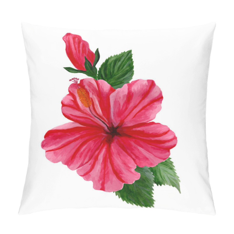 Personality  Tropical Hibiscus  Flower . Pillow Covers