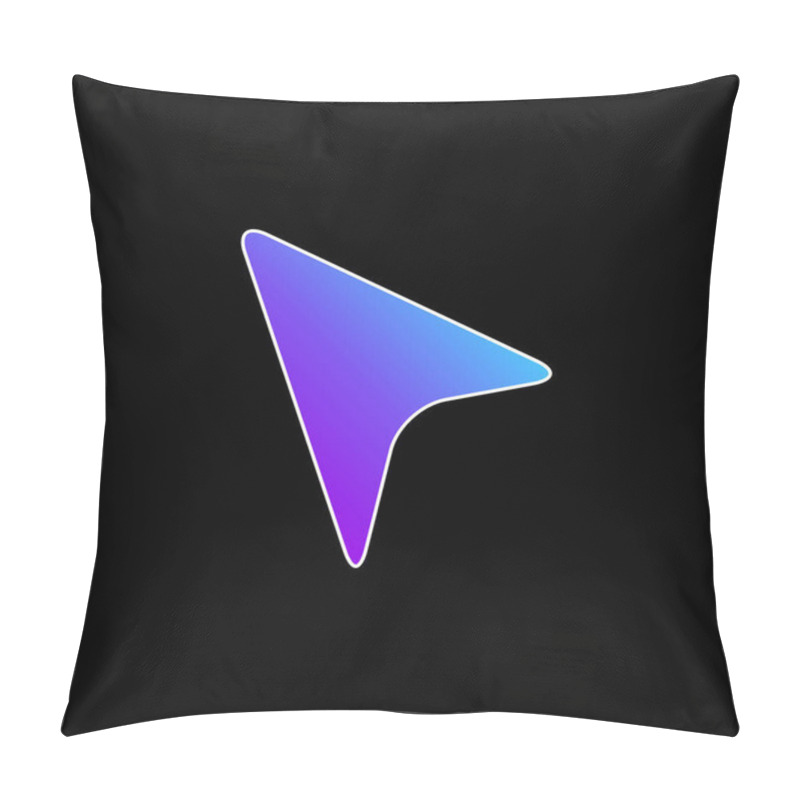 Personality  Black Pointer Blue Gradient Vector Icon Pillow Covers