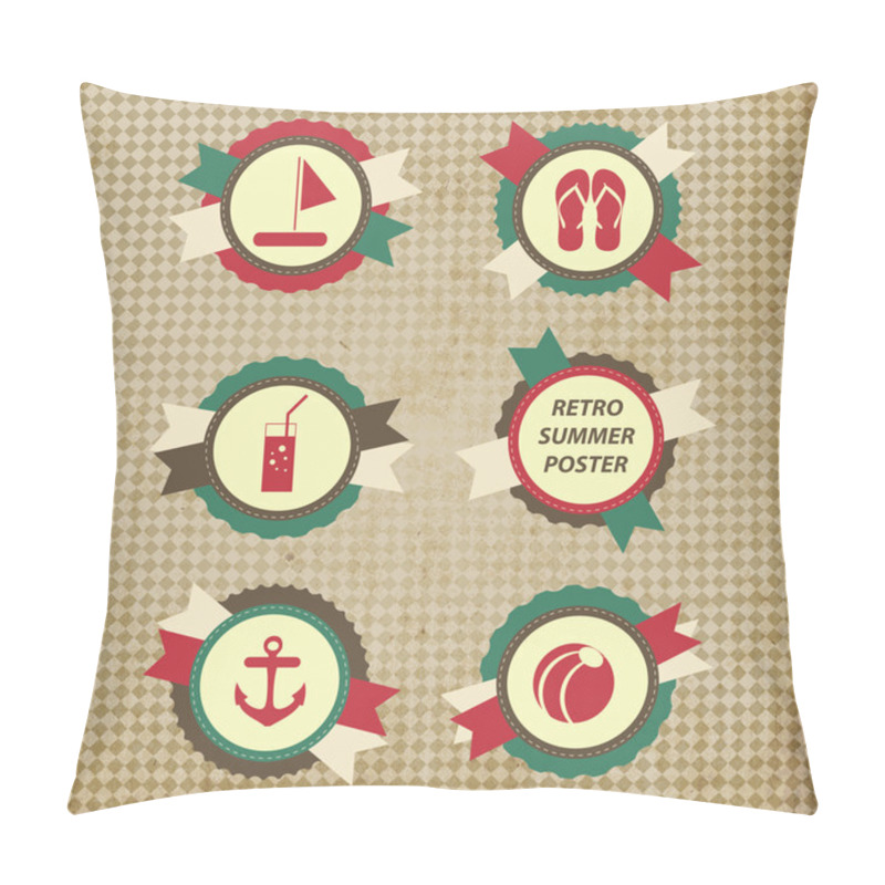 Personality  Set Of Retro Label Pillow Covers