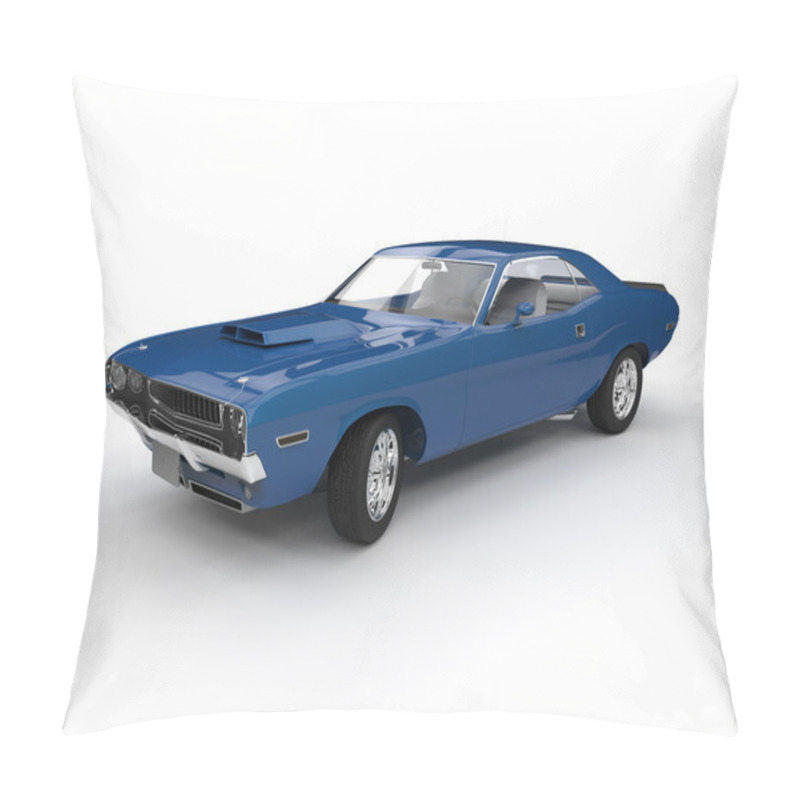 Personality  Isolated Blue Car Pillow Covers