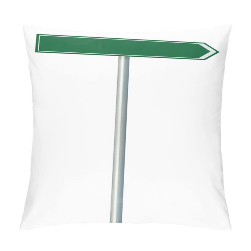 Personality  Right Road Route Direction Pointer This Way Sign, Green Isolated Pillow Covers