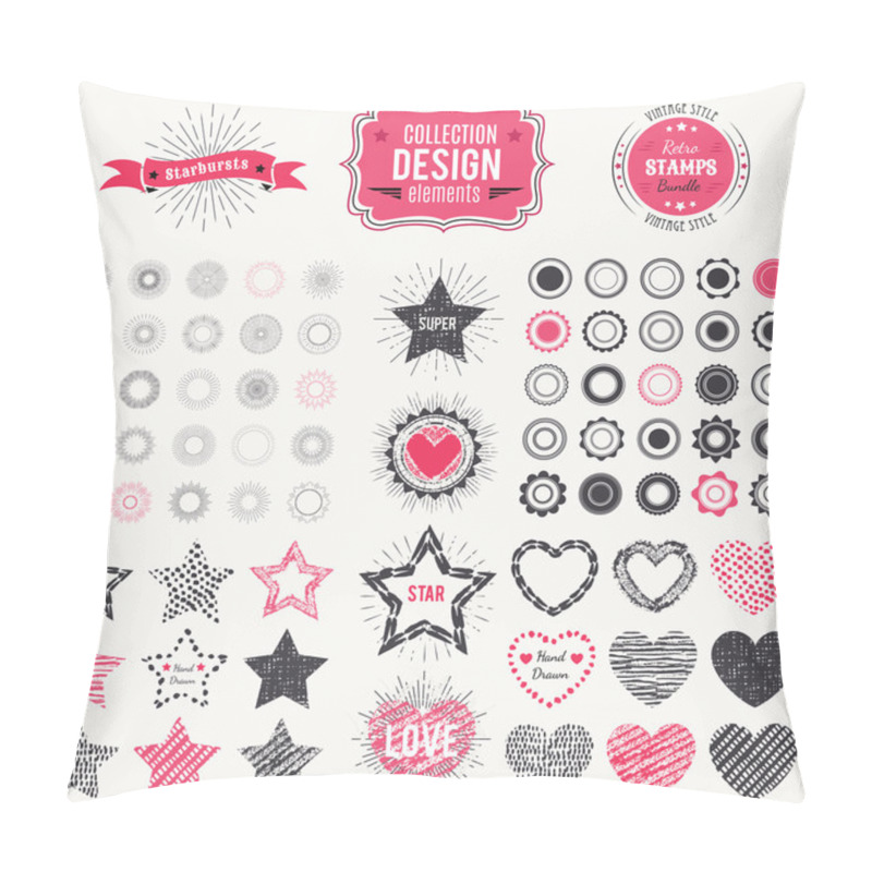 Personality  Collection Of Premium Design Elements. Vector Illustration Pillow Covers