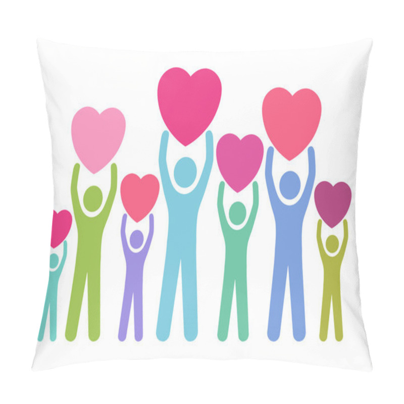 Personality  People Giving Their Love Concept Pillow Covers