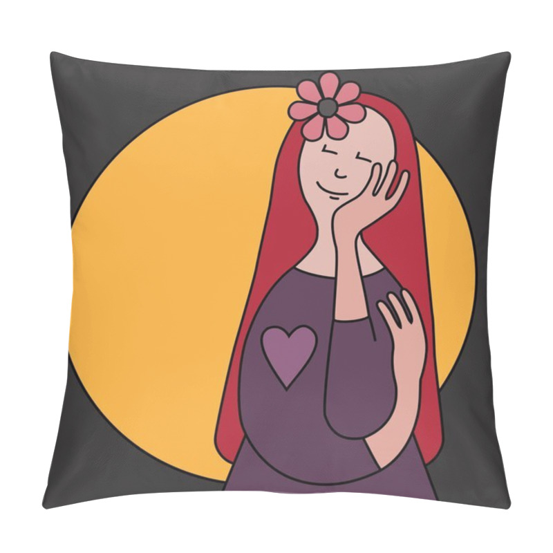 Personality  Serene Girl In Sun Light Pillow Covers