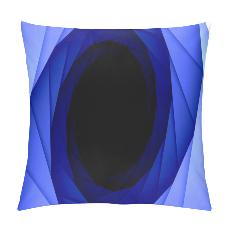 Personality  Dark Blue Empty Low Poly Geometric Swirl Background Pillow Covers