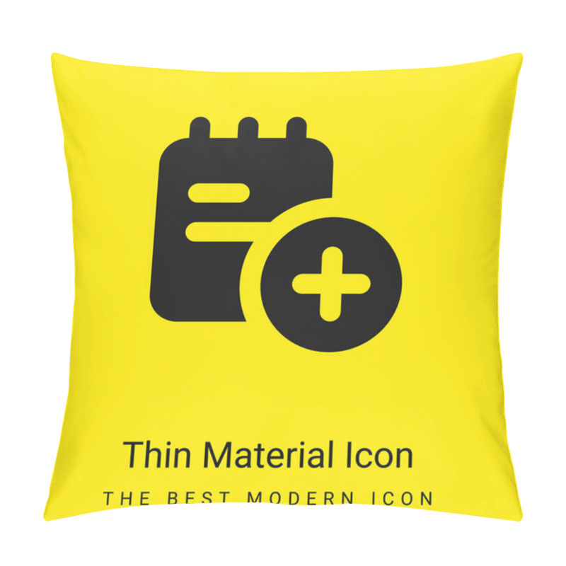 Personality  Add Minimal Bright Yellow Material Icon Pillow Covers