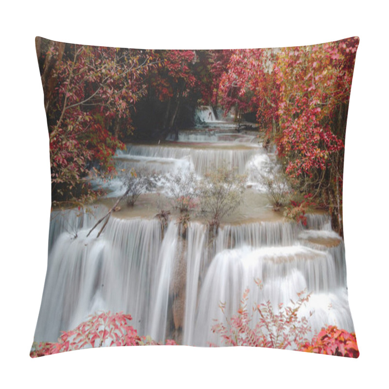 Personality  Fourth Floor Of Huay Mae Kamin Waterfall, Khuean Srinagarindra National Park, Kanchanaburi, Thailand Pillow Covers