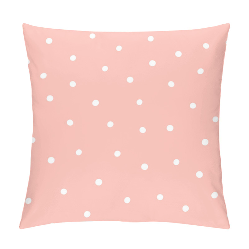 Personality  Cute Polka Dots Pink And White Seamless Pattern.  Pillow Covers