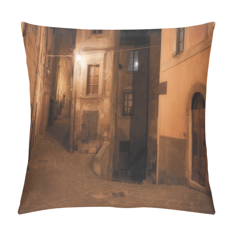 Personality  Medieval Town Street At Night Pillow Covers