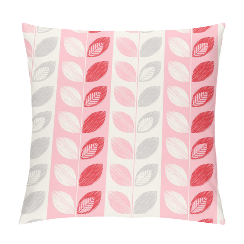 Personality  Seamless Geometric Retro Pattern With Leaves Pillow Covers