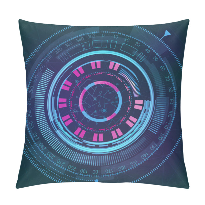 Personality  Space Futuristic Interface Pillow Covers