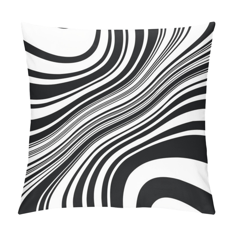 Personality  Abstract Vector Background Of Waves Pillow Covers