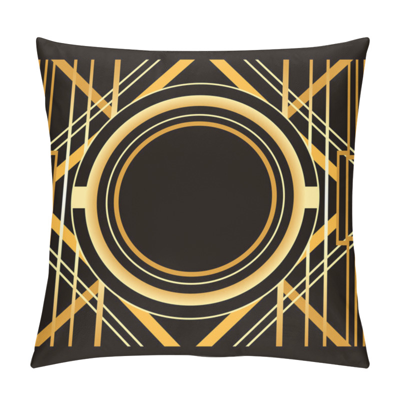 Personality  Art Deco Style Abstract Geometric Frame. Pillow Covers