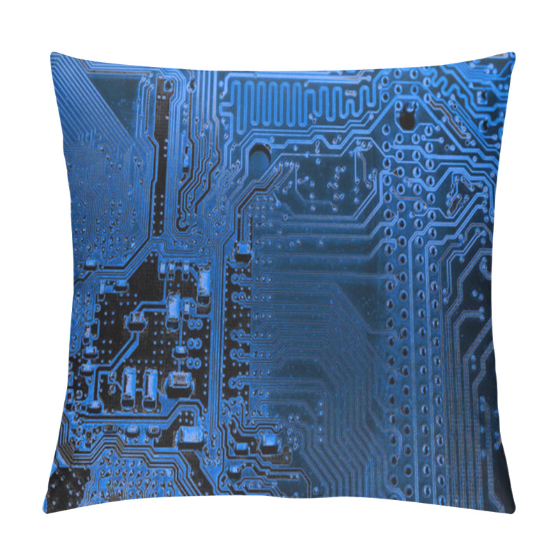 Personality  Abstract, Close Up Of Circuits Electronic On Mainboard Technology Computer Background  (logic Board,cpu Motherboard,Main Board,system Board,mobo) Pillow Covers