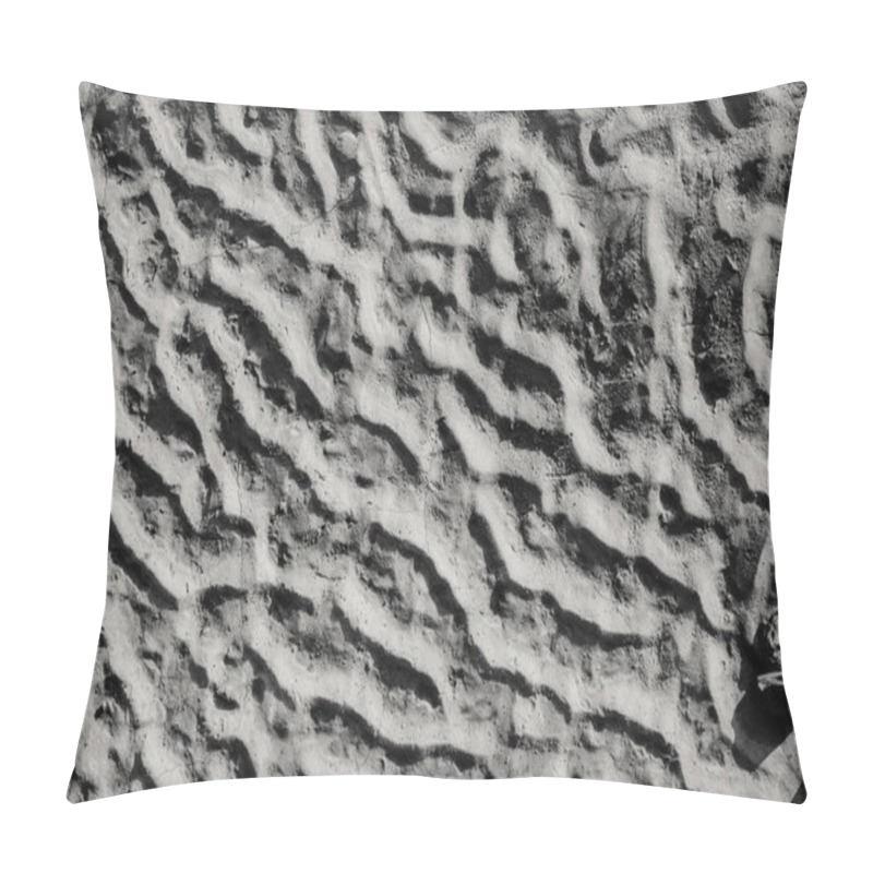 Personality  Top View Of Black Dry Rough Soil Background Pillow Covers