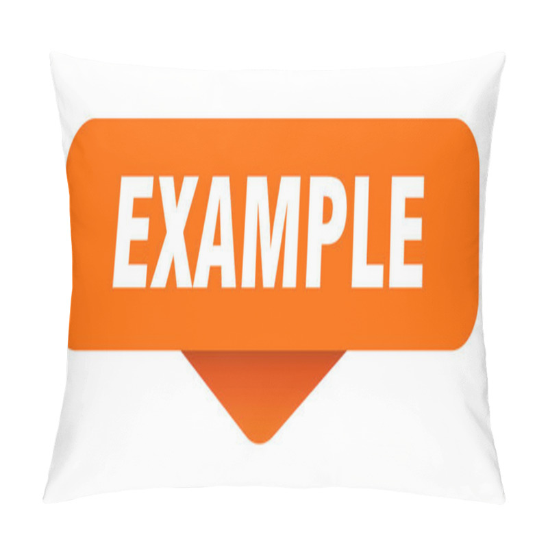 Personality  Example Sticker. Example Sign On Transparent Background. Rectangular Button Pillow Covers