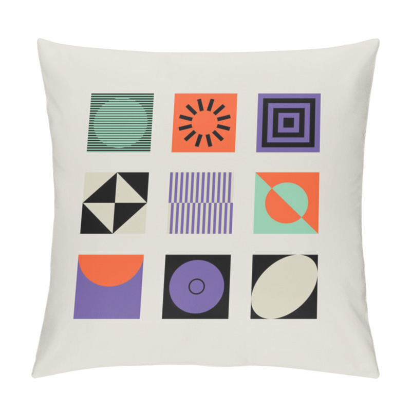 Personality  Collection Of Abstract Vector Geometric Shapes Pillow Covers