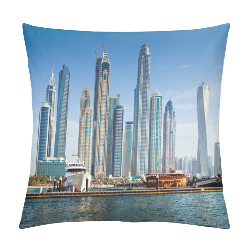 Personality  Dubai Marina, UAE Pillow Covers