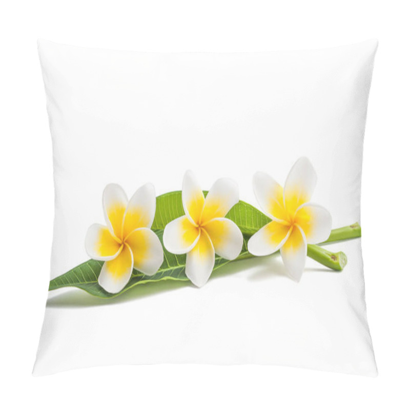 Personality  Frangipani Flowers And Leaves Pillow Covers