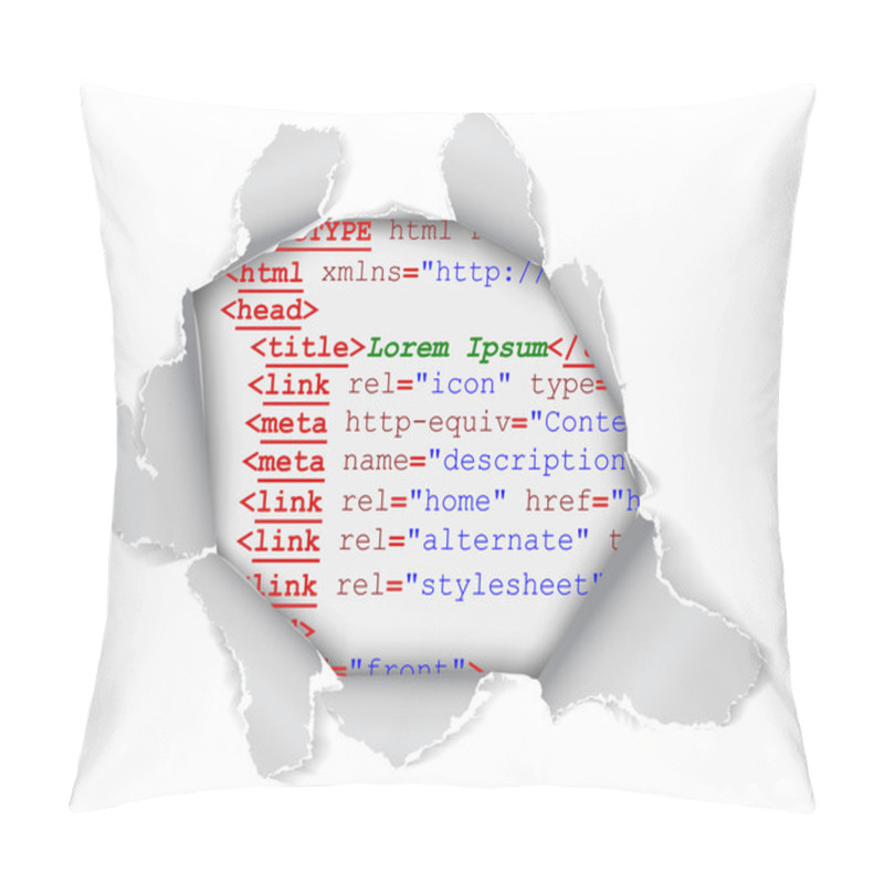 Personality  Hole In The Webpage Pillow Covers