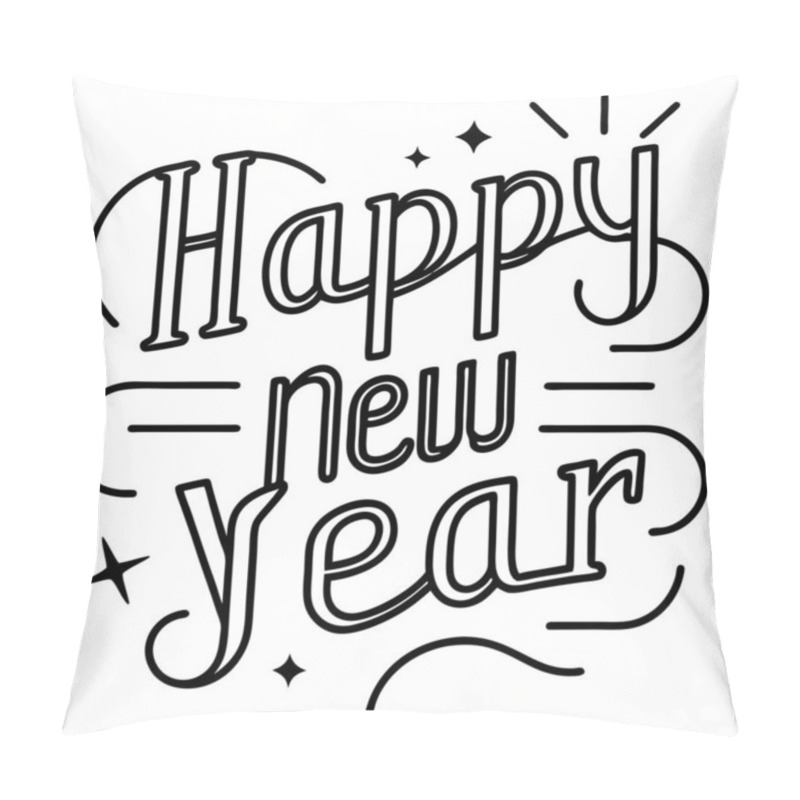 Personality  Celebrate Happy New Year 2025 In Style Festive Typography Design For T Shirt Print Pillow Covers