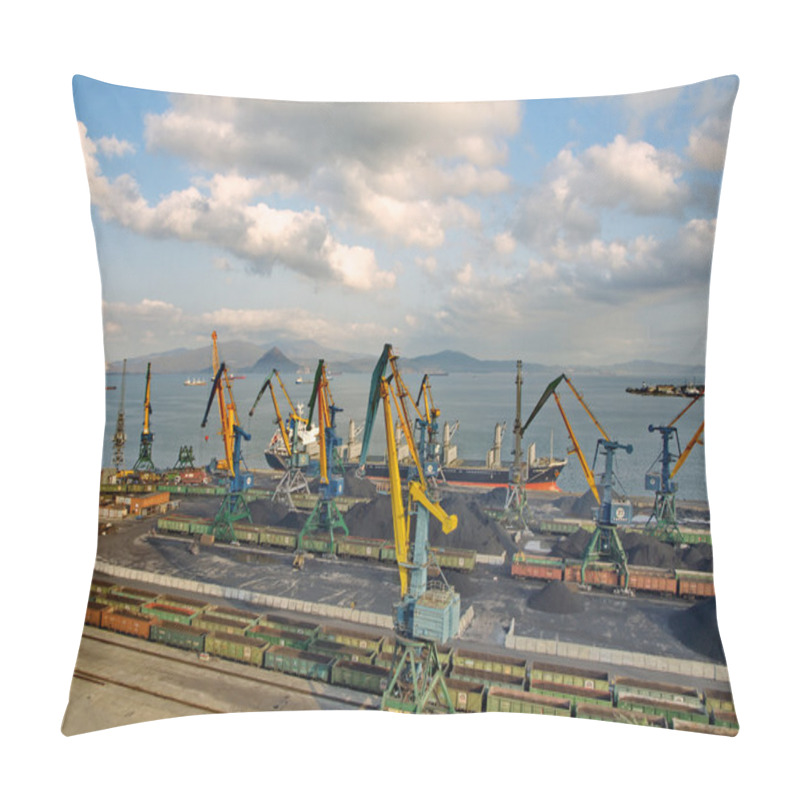 Personality  Coal Loading On A Vessel In Port Nakhodka (Far East) Pillow Covers