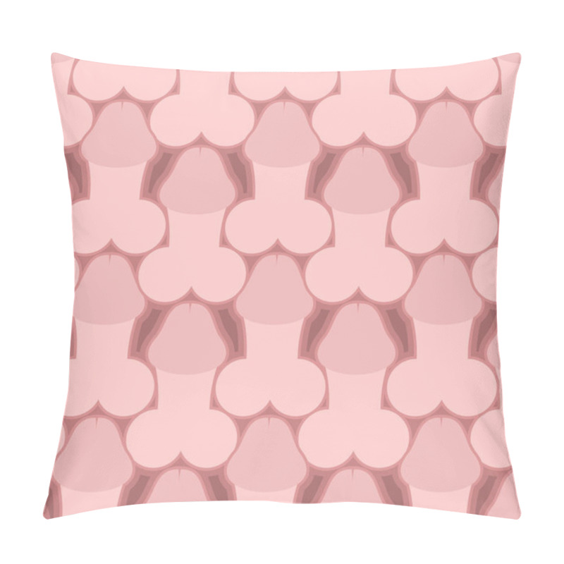 Personality  Penis Seamless Pattern. Body Part Texture. Male Background Pillow Covers