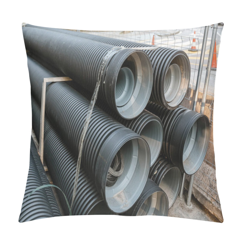 Personality  Stacks Of Water Pipes, Repair And Construction Concept Pillow Covers