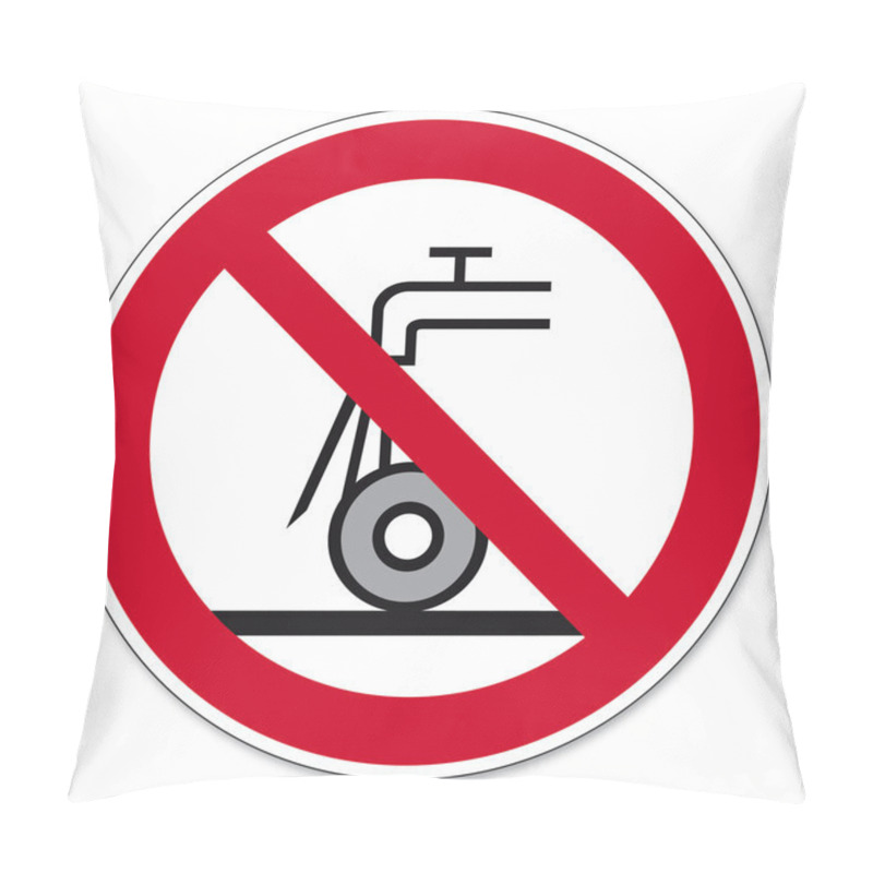 Personality  Prohibition Signs BGV Icon Pictogram Not Permitted For Wet Grinding Pillow Covers