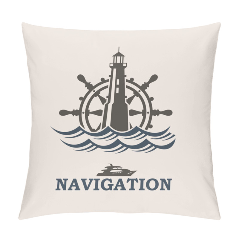 Personality  Icons Of Helm And Lighthouse Pillow Covers